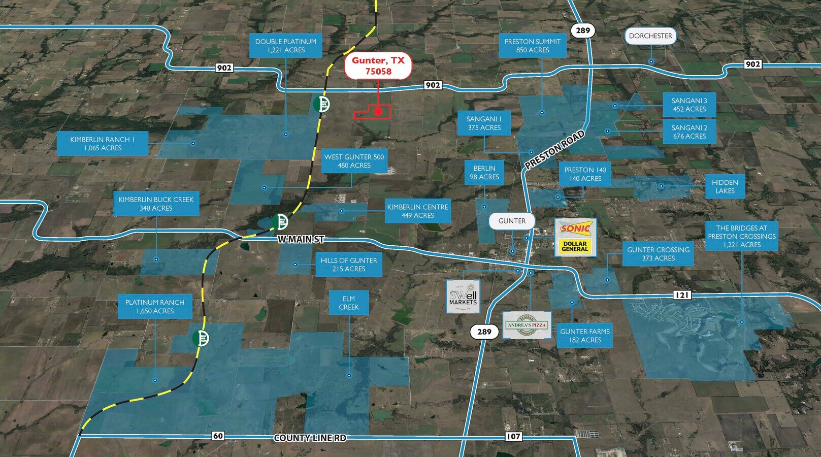 TBD Wall Street Rd, Gunter, TX 75058 70 Acres in Gunter, TX