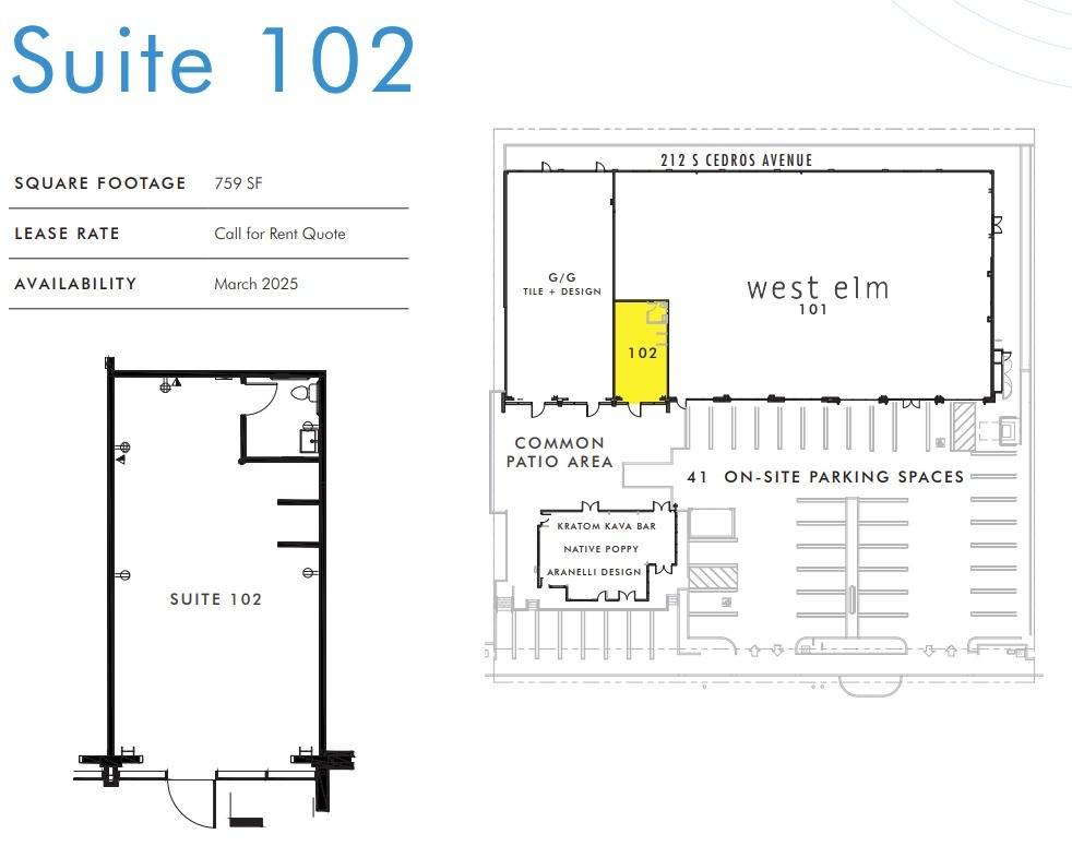 146-212 S Cedros Ave, Solana Beach, CA for lease Floor Plan- Image 1 of 1