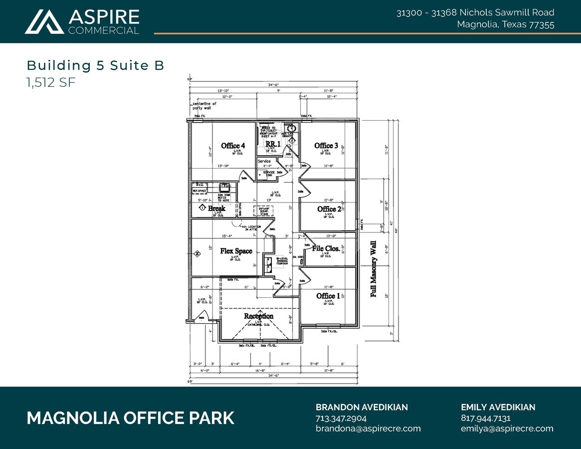 31300-31368 Nichols Sawmill Rd, Magnolia, TX 77355 - Unit 5B -  - Floor Plan - Image 1 of 2
