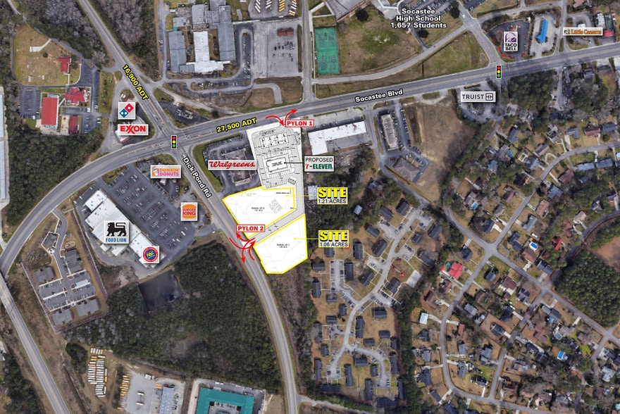 SOCASTEE BLVD & DICK POND RD, Myrtle Beach, SC for lease - Building Photo - Image 2 of 3
