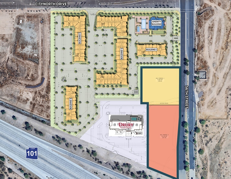 NWC 56th Street & 101 Freeway loop, Phoenix, AZ for sale - Building Photo - Image 3 of 5