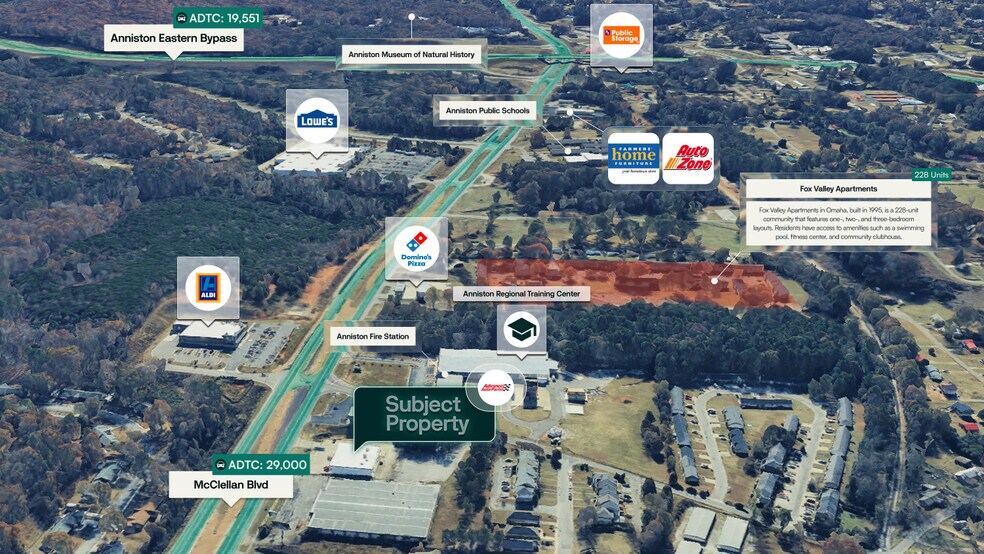 5420 N Mcclellan Blvd, Anniston, AL for sale - Aerial - Image 2 of 2