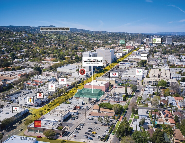 14637-14645 Ventura Blvd, Sherman Oaks, CA for sale - Aerial - Image 3 of 7