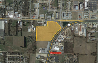 Hwy 412, Siloam Springs, AR - aerial  map view