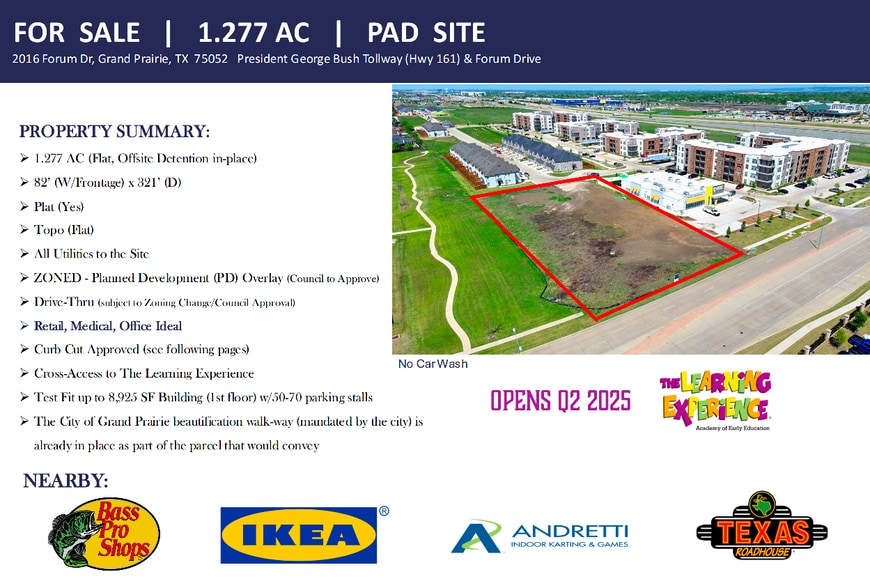 2016 Forum Dr, Grand Prairie, TX for sale - Aerial - Image 1 of 6