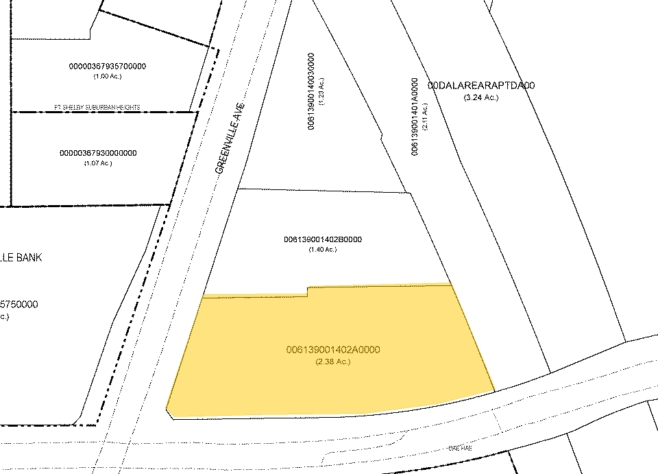 7502 Greenville Ave, Dallas, TX for sale Plat Map- Image 1 of 2