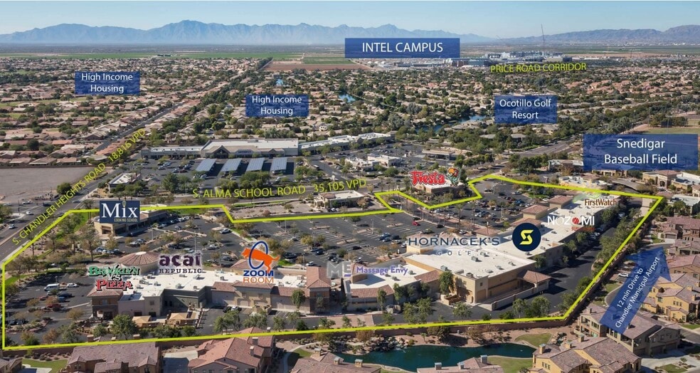 Alma School Rd & Chandler, Chandler, AZ for lease - Aerial - Image 2 of 9