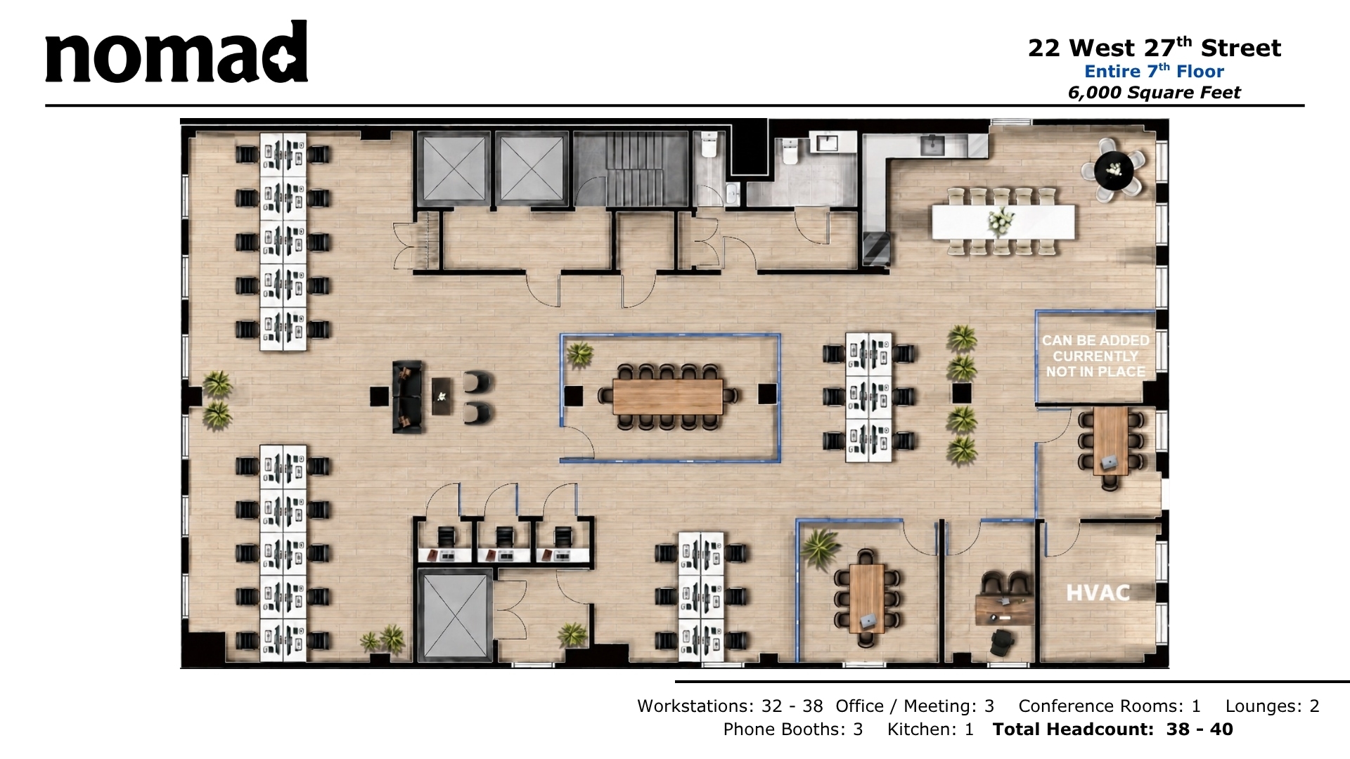 22 W 27th St, New York, NY for lease Typical Floor Plan- Image 1 of 9