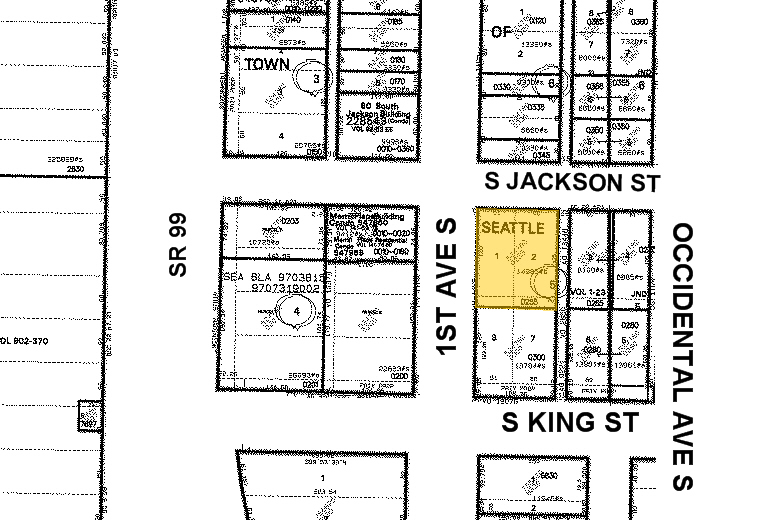 101-111 S Jackson St, Seattle, WA for lease - Plat Map - Image 2 of 6