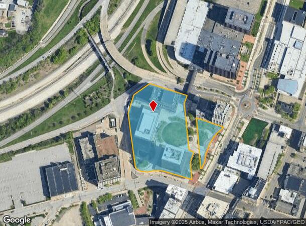 1 Cascade Plz, Akron, OH Parcel Map