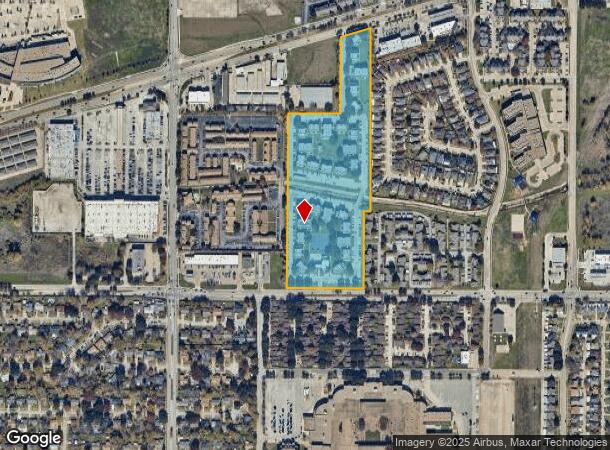  2007 Springcrest Dr, Arlington, TX Parcel Map
