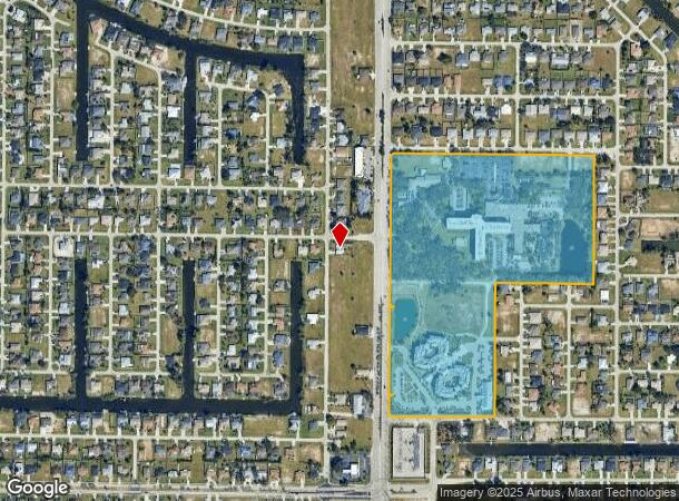  1319 Sw Santa Barbara Pl, Cape Coral, FL Parcel Map