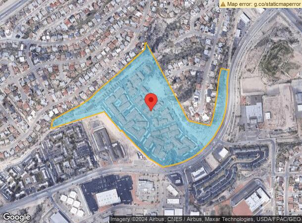  415 S Mesa Hills Dr, El Paso, TX Parcel Map