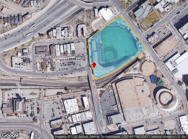 1 Ball Park Plz, El Paso, TX Parcel Map
