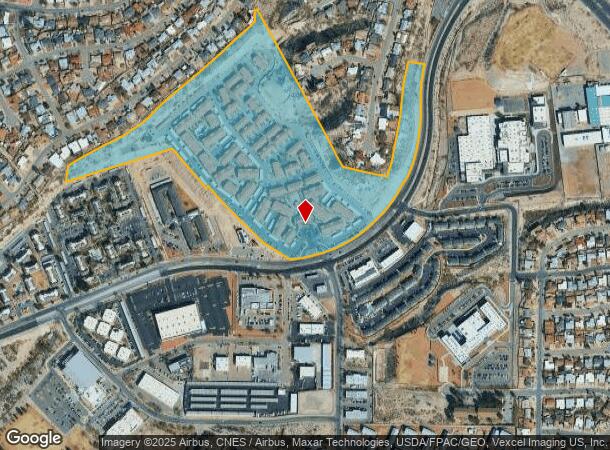  415 S Mesa Hills Dr, El Paso, TX Parcel Map