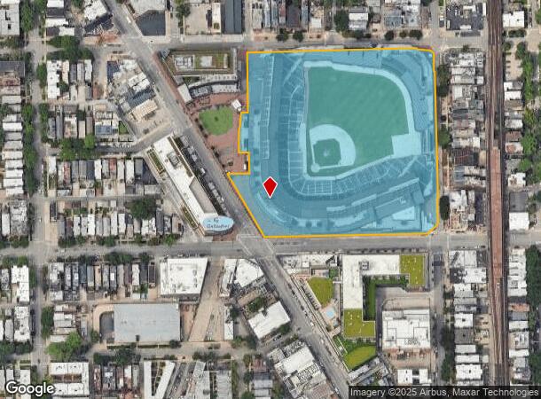 1060 W Addison St, Chicago, IL Parcel Map