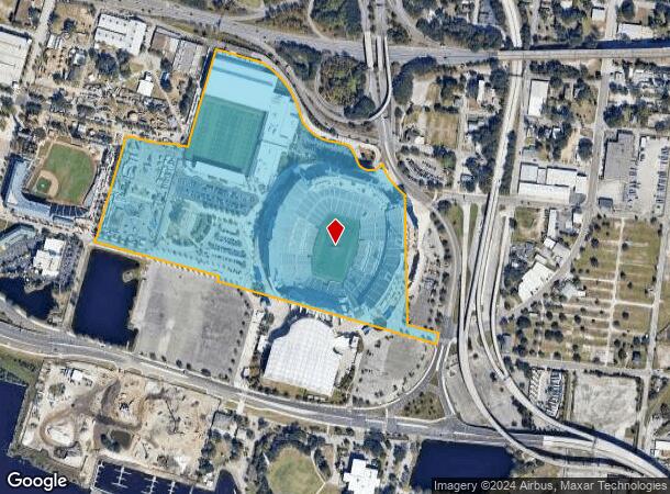  1 Gator Bowl Blvd, Jacksonville, FL Parcel Map