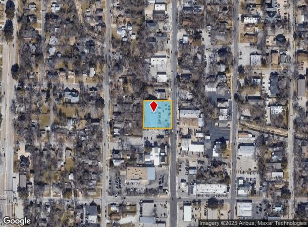  725 N Elm St, Denton, TX Parcel Map