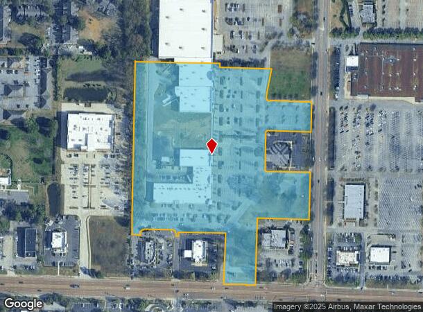  1016 W Poplar Ave, Collierville, TN Parcel Map