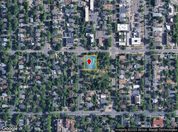  1206 Euclid Ave, Boulder, CO Parcel Map