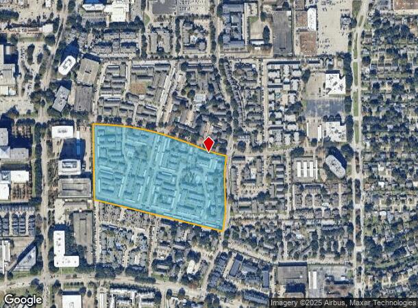 9801 Meadowglen Ln, Houston, TX Parcel Map