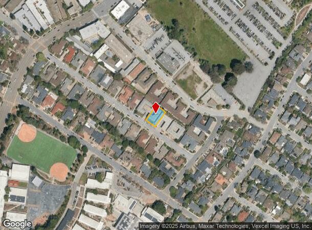 1726 Sequoia Ave, Burlingame, CA Parcel Map