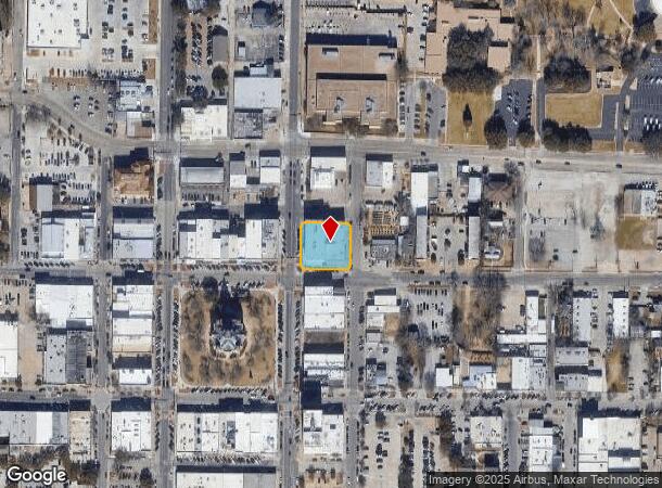  105 E Oak St, Denton, TX Parcel Map