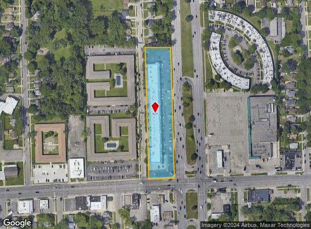  24010 W 7 Mile Rd, Detroit, MI Parcel Map