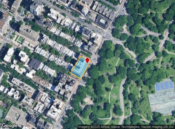  350 Central Park W, New York, NY Parcel Map
