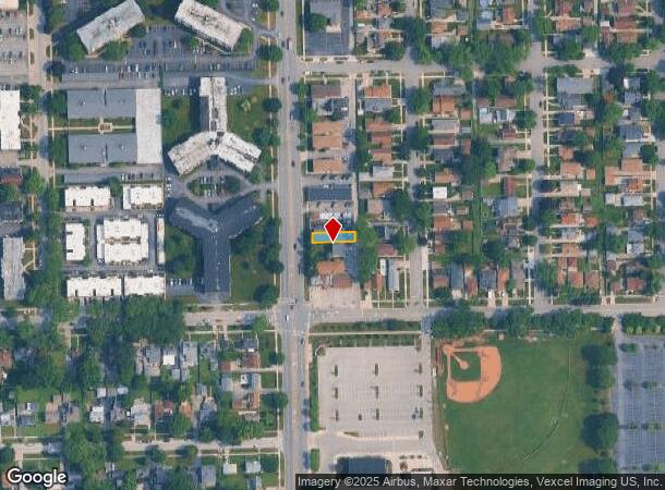  9845 S Pulaski Rd, Evergreen Park, IL Parcel Map