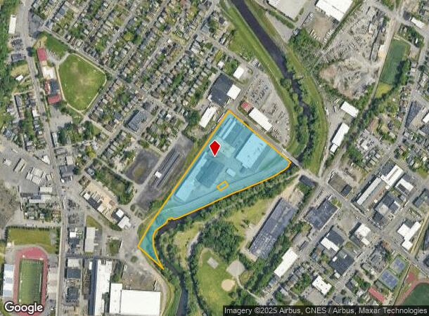  100 W Poplar St, Scranton, PA Parcel Map