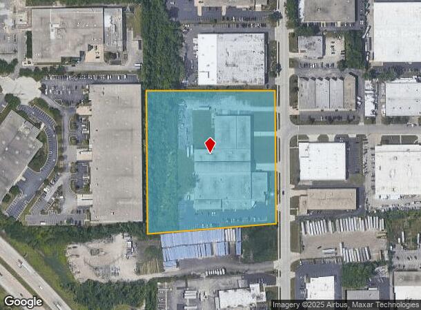 832 N Industrial Dr, Elmhurst, IL Parcel Map