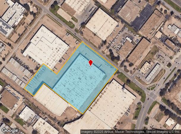  7601 Ambassador Row, Dallas, TX Parcel Map