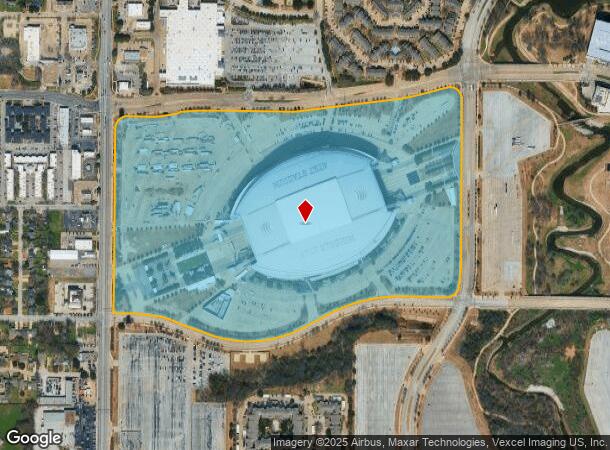  1 At T Way, Arlington, TX Parcel Map