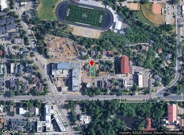  1308 Grandview Ave, Boulder, CO Parcel Map