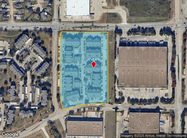  1700 E Arbrook Blvd, Arlington, TX Parcel Map