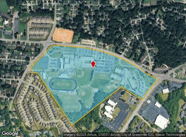  1300 Brushy Creek Rd, Taylors, SC Parcel Map