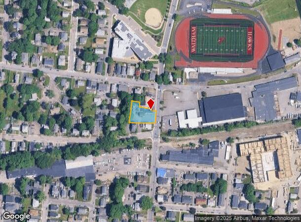  128 Bacon St, Waltham, MA Parcel Map