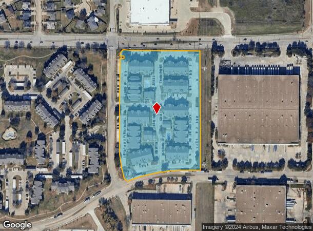  1700 E Arbrook Blvd, Arlington, TX Parcel Map