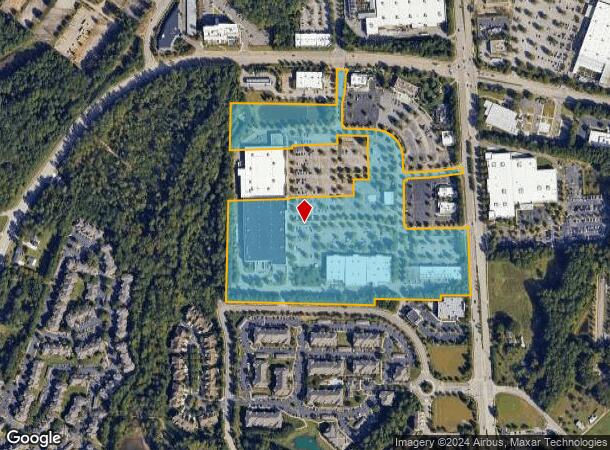  2416 Walnut St, Cary, NC Parcel Map