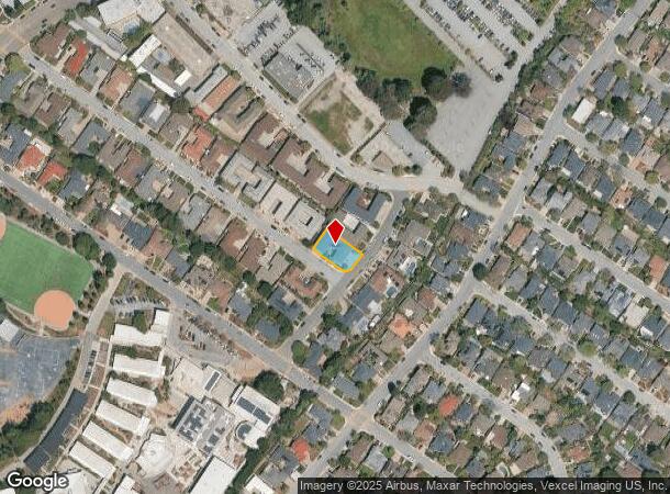 1702 Sequoia Ave, Burlingame, CA Parcel Map