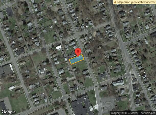  1213 Hall St, Elmira, NY Parcel Map