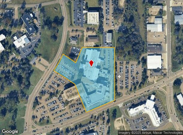 1030 River Oaks Dr, Flowood, MS Parcel Map