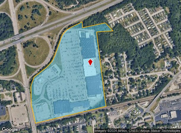  1270 Newport Ave, Attleboro, MA Parcel Map